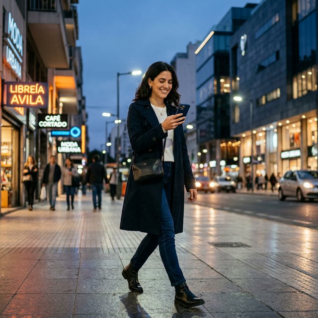 Joven Caminando Sola