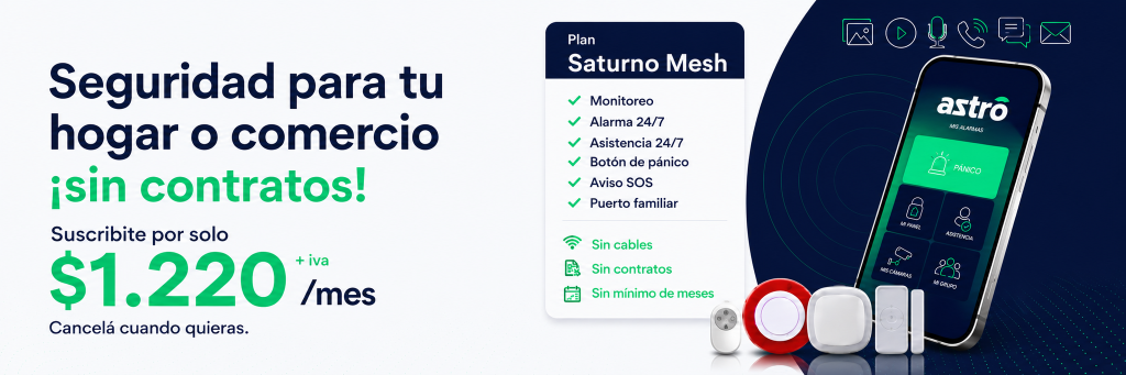 Seguridad para tu hogar o comercio sin contratos